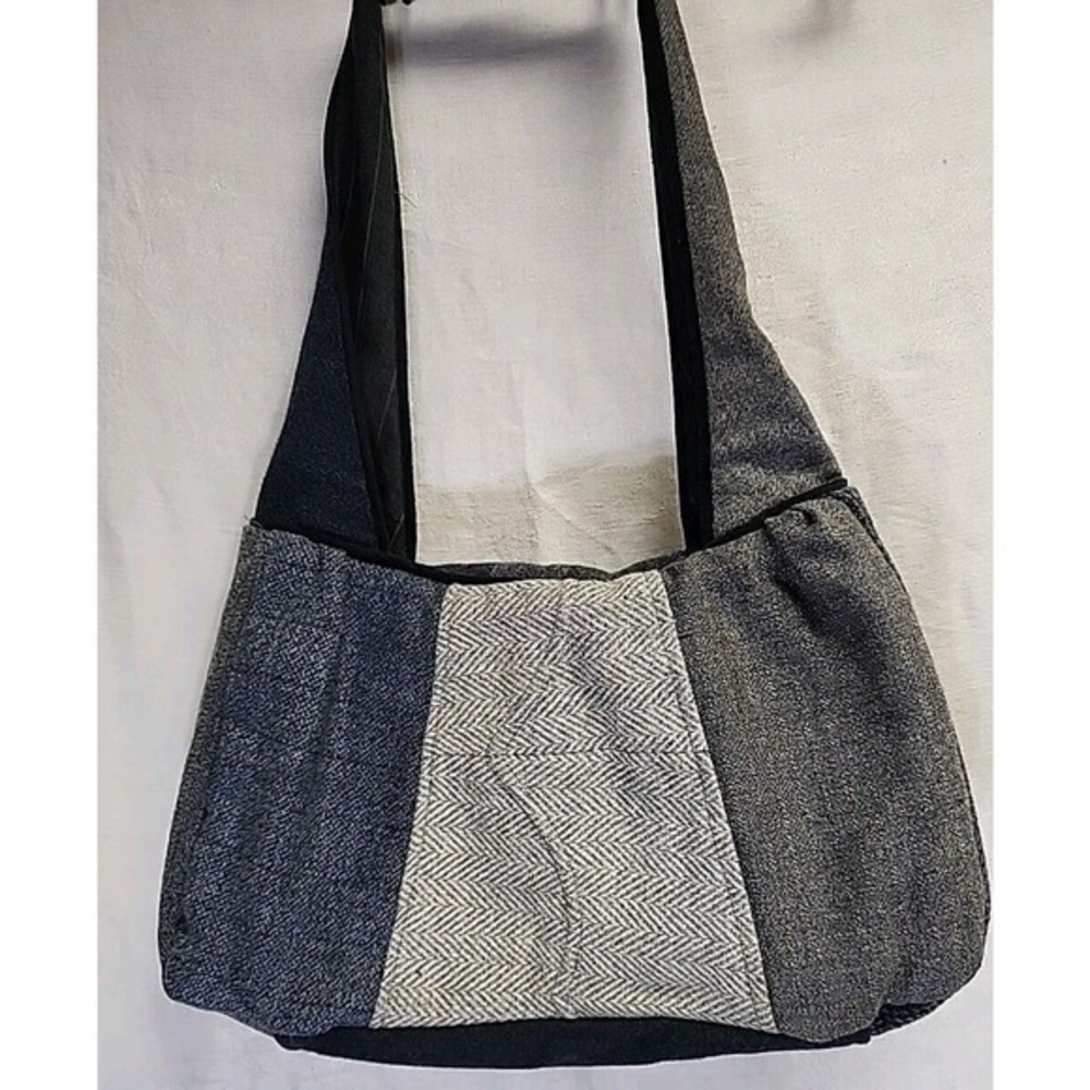 BAABAAZUZU Recycled Wool Patterned Hand BAG PURSE Art‎ Made in Michigan USA  NWT - Picture 3 of 8